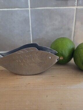 Vintage Silver Tone Fish Lemon Squeezer